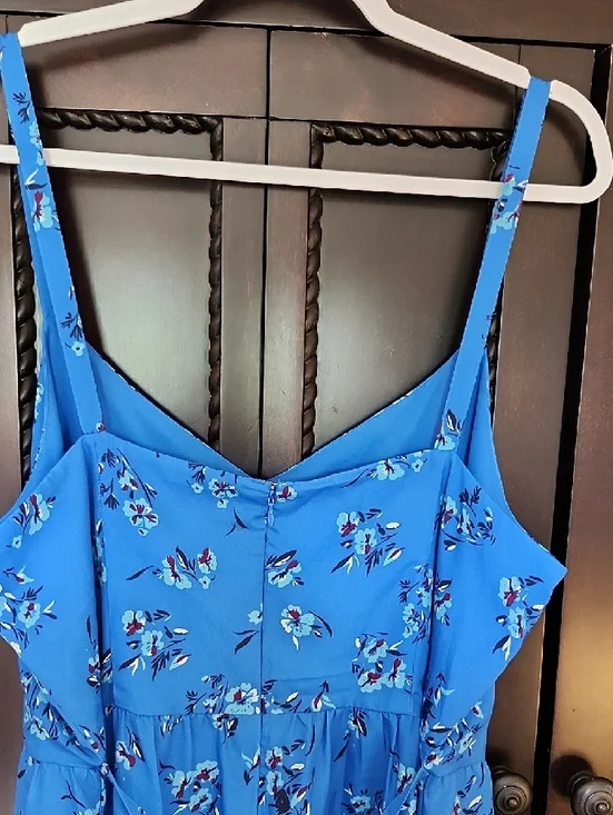 Loft Blue Floral Spaghetti Strap Sundress - Picture 6 of 12